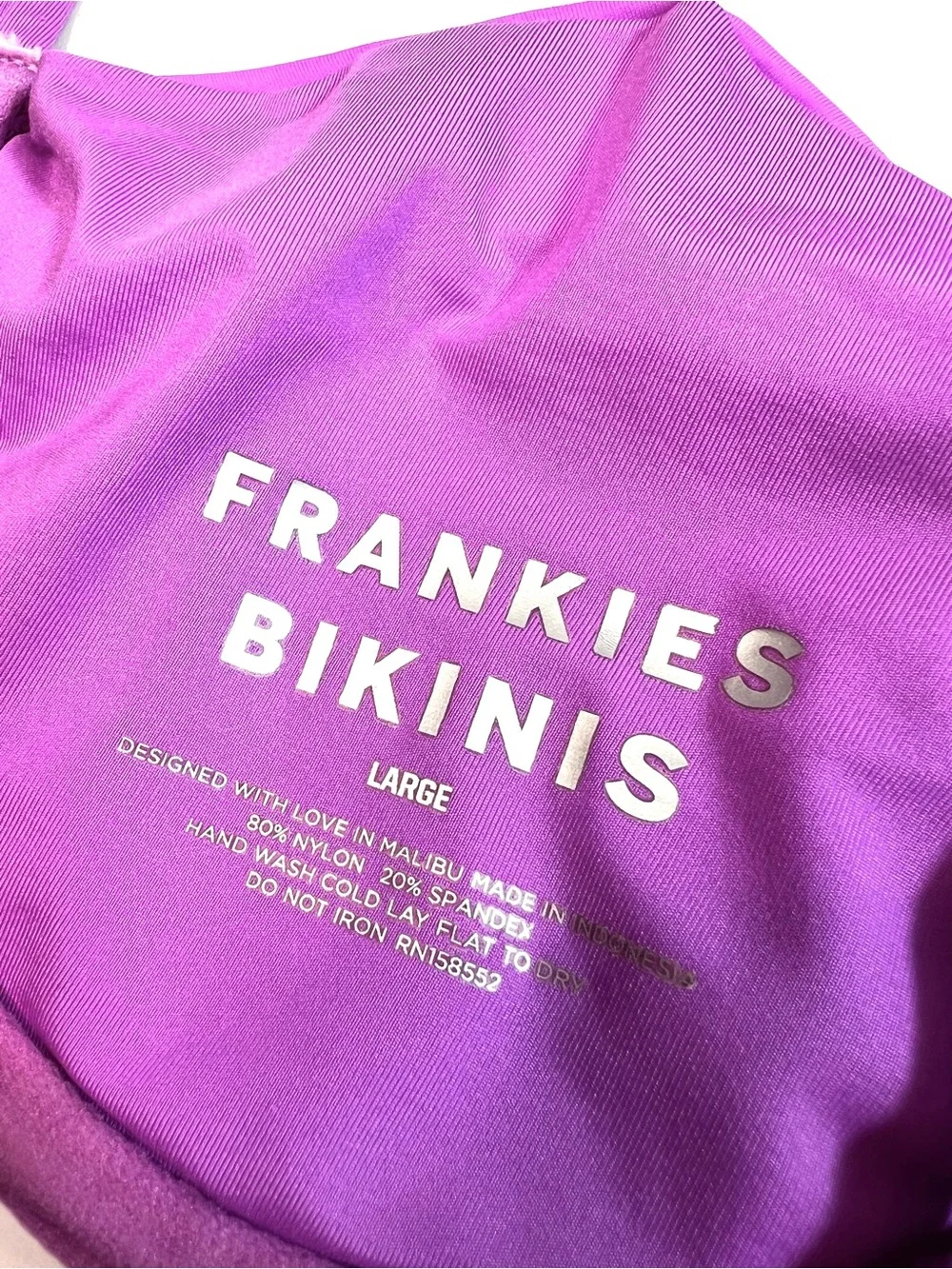 Frankies Bikinis Maggie Underwire Swim Top Purple Size Large
